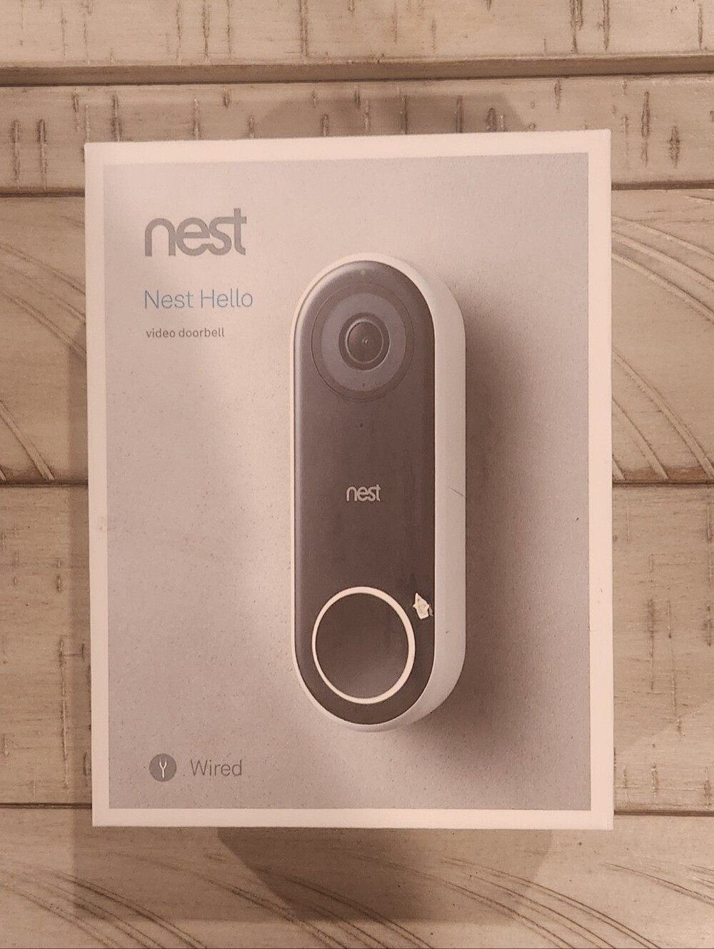 Nest Hello Video Doorbell in Black and White